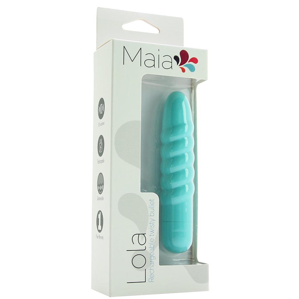 Lola Rechargeable Twisty Bullet Vibe in Teal PinkCherry Lola Rechargeable Twisty Bullet Vibe in Teal PinkCherry