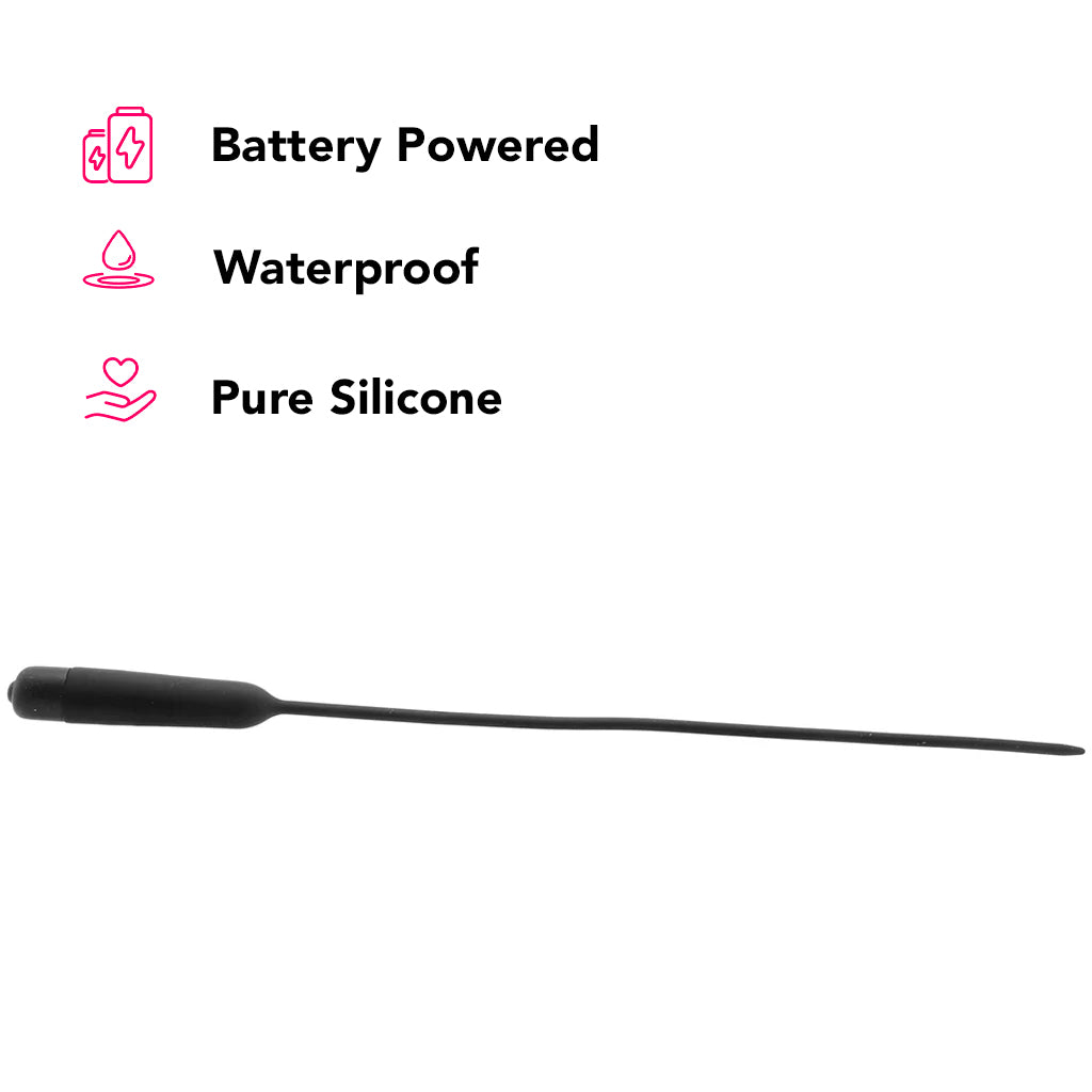 Ouch! Vibrating Extra Long Silicone Urethral Sound PinkCherry Ouch! Vibrating Extra Long Silicone Urethral Sound PinkCherry