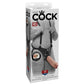 11" Two Cocks One Hole Hollow Suspender Strap-On in Vanilla