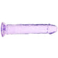 RealRock Crystal Clear Jelly 9 Inch Dildo in Purple