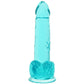 Size Queen 6 Inch Jelly Dildo in Teal