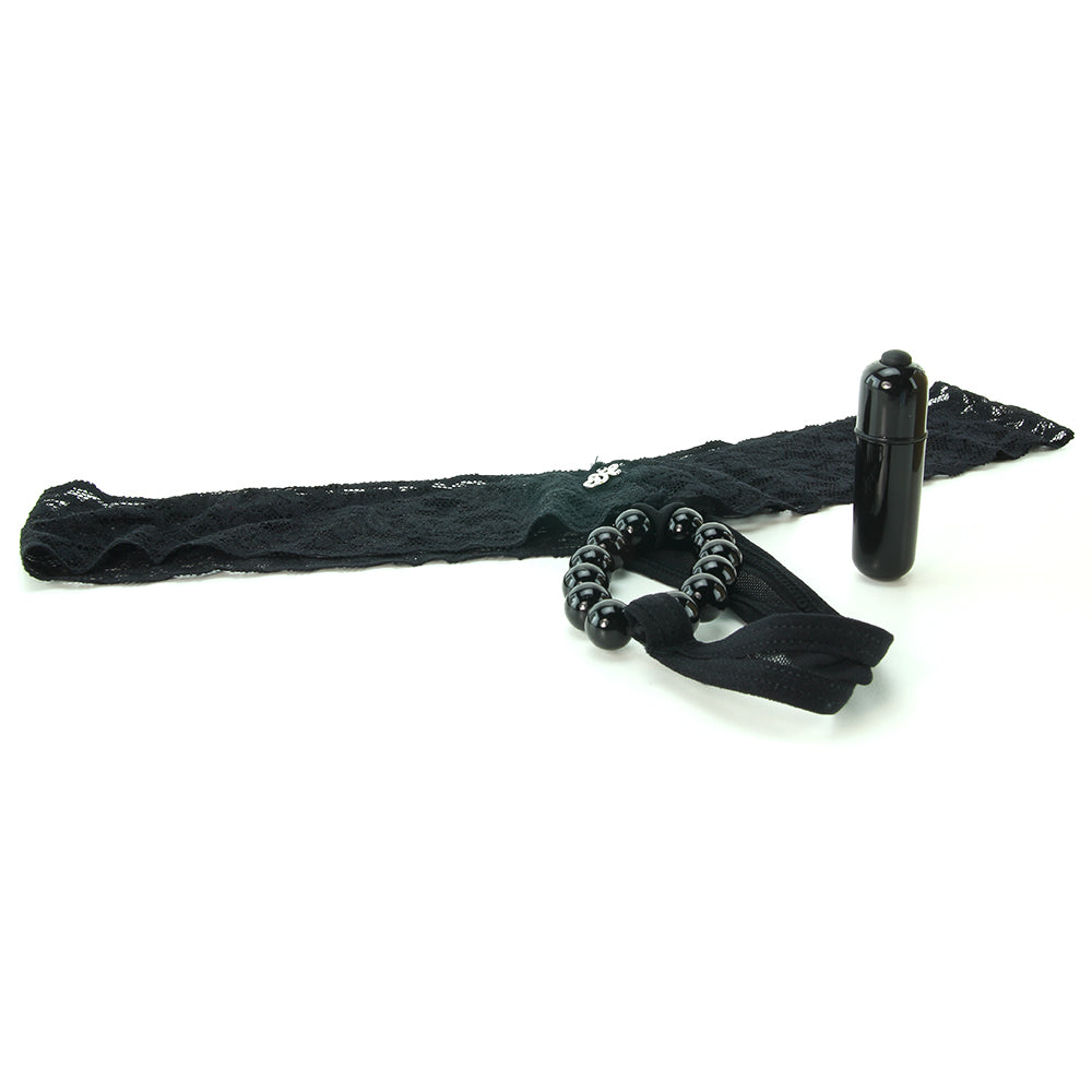 Crotchless Vibrating Panties with Pleasure Beads /M PinkCherry Crotchless Vibrating Panties with Pleasure Beads /M PinkCherry