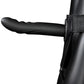 Ouch! Textured Curved 8 Inch Hollow Strap-On in Black