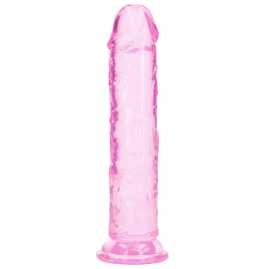 RealRock Crystal Clear Jelly 8 Inch Dildo in Pink