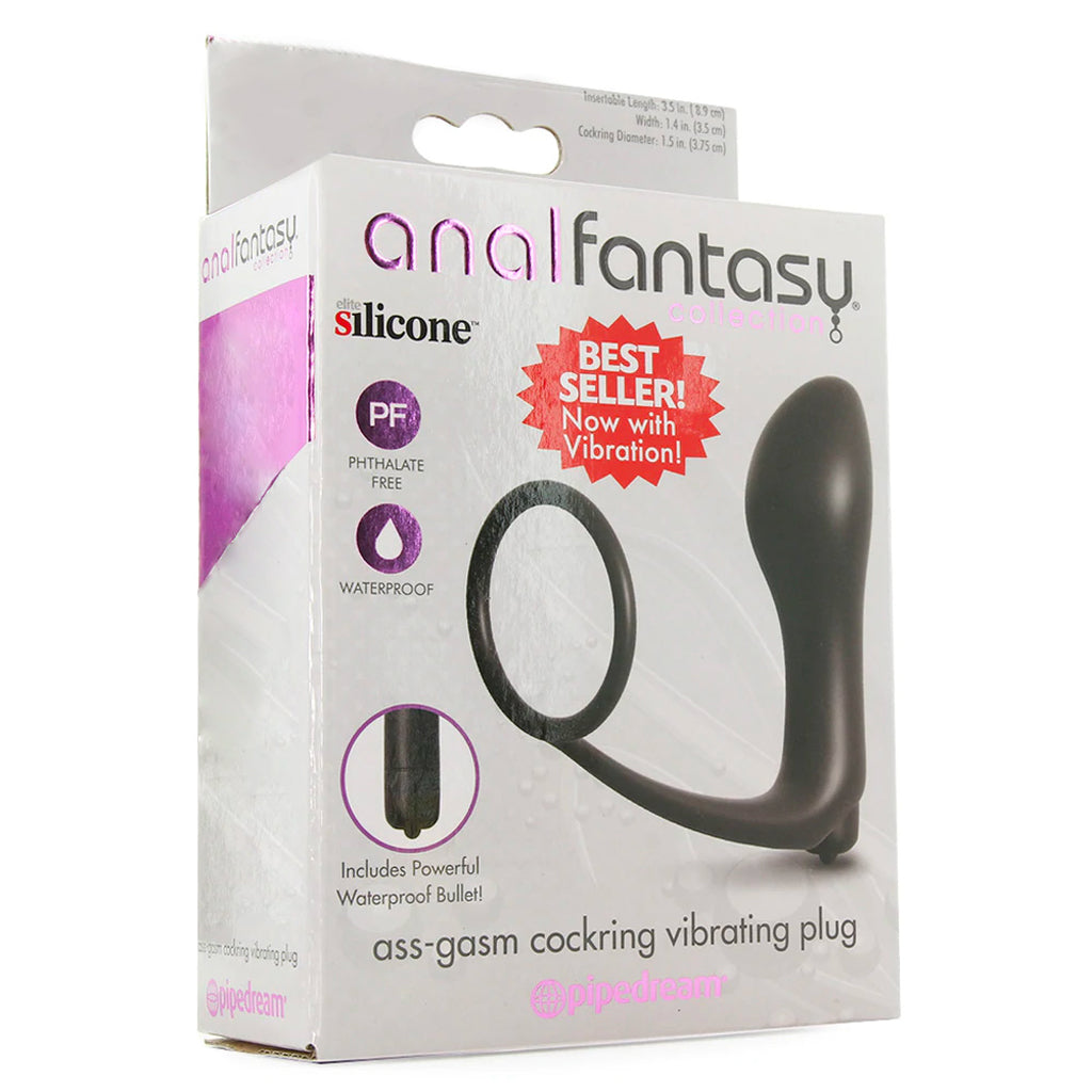 Ass-Gasm Vibrating Cock Ring Plug PinkCherry Ass-Gasm Vibrating Cock Ring Plug PinkCherry