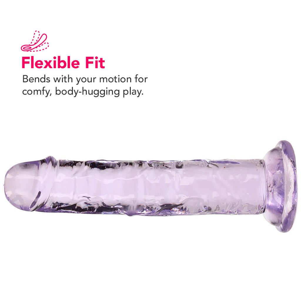 RealRock Crystal Clear Jelly 6 Inch Dildo in Purple PinkCherry RealRock Crystal Clear Jelly 6 Inch Dildo in Purple PinkCherry