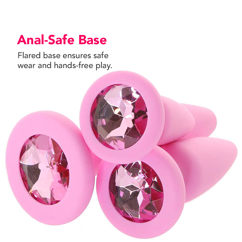 First Time Crystal Booty Anal Plug Set in Pink PinkCherry First Time Crystal Booty Anal Plug Set in Pink PinkCherry