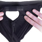Ouch! Black Vibrating Strap-on Hipster in XS/S