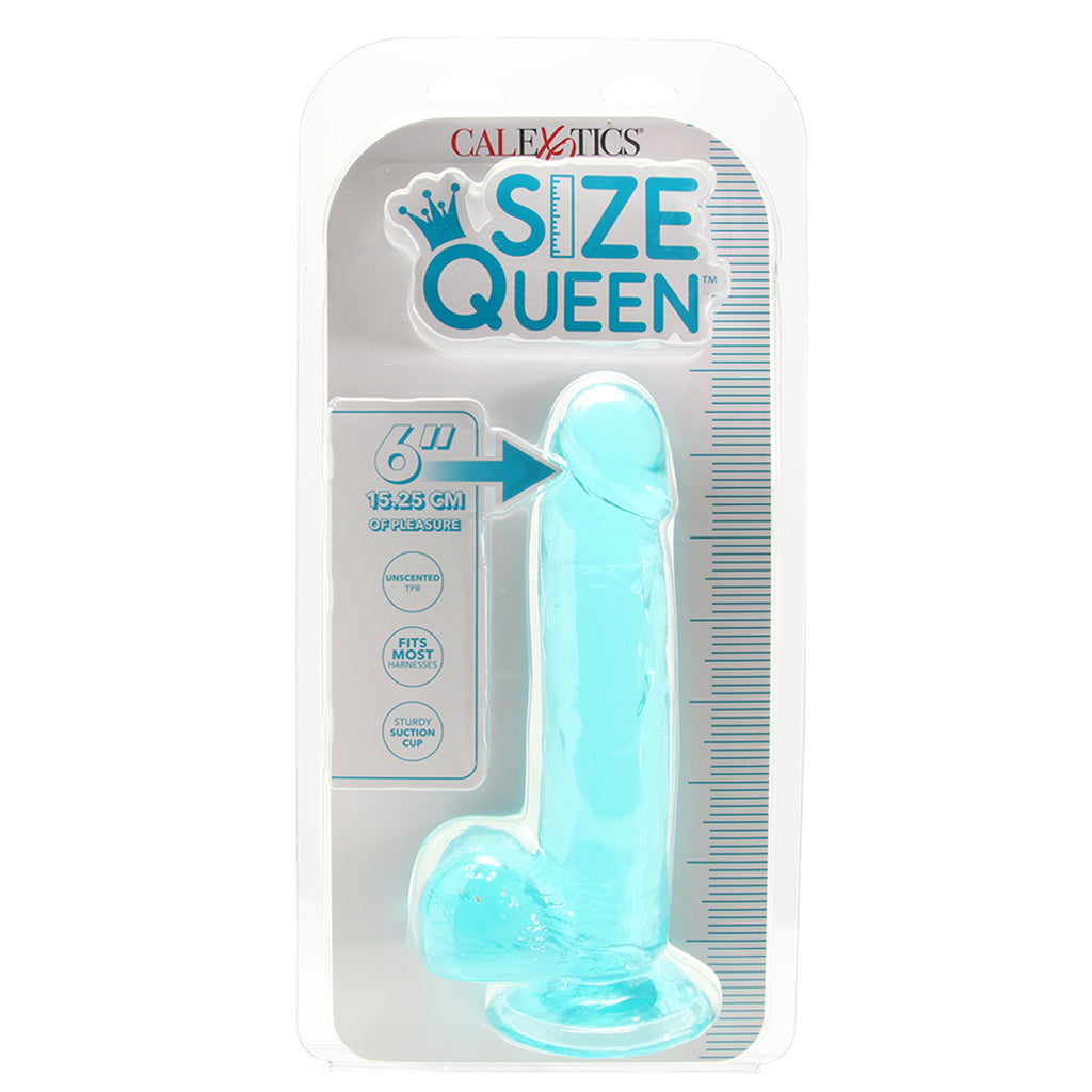 Size Queen 6 Inch Jelly Dildo in Teal PinkCherry Size Queen 6 Inch Jelly Dildo in Teal PinkCherry