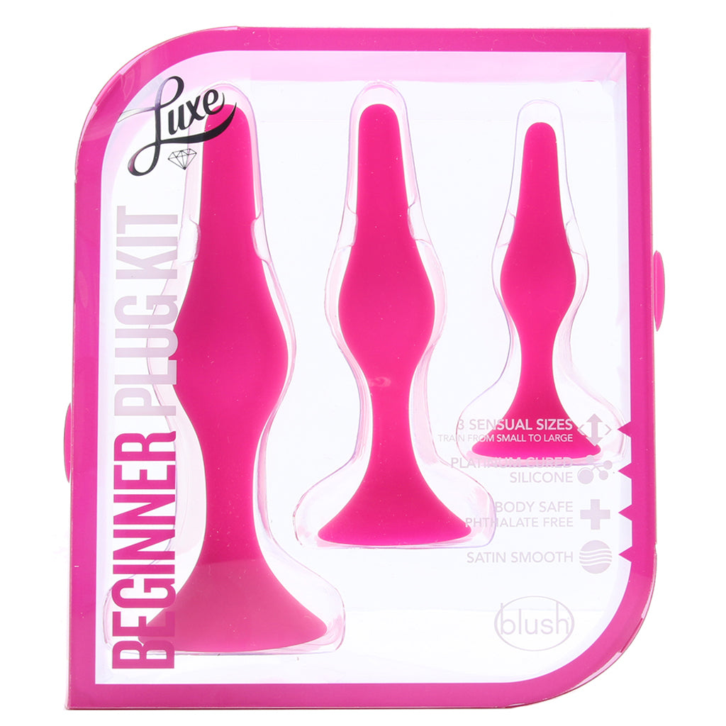 Luxe Beginner Silicone Butt Plug Kit in Pink PinkCherry Luxe Beginner Silicone Butt Plug Kit in Pink PinkCherry