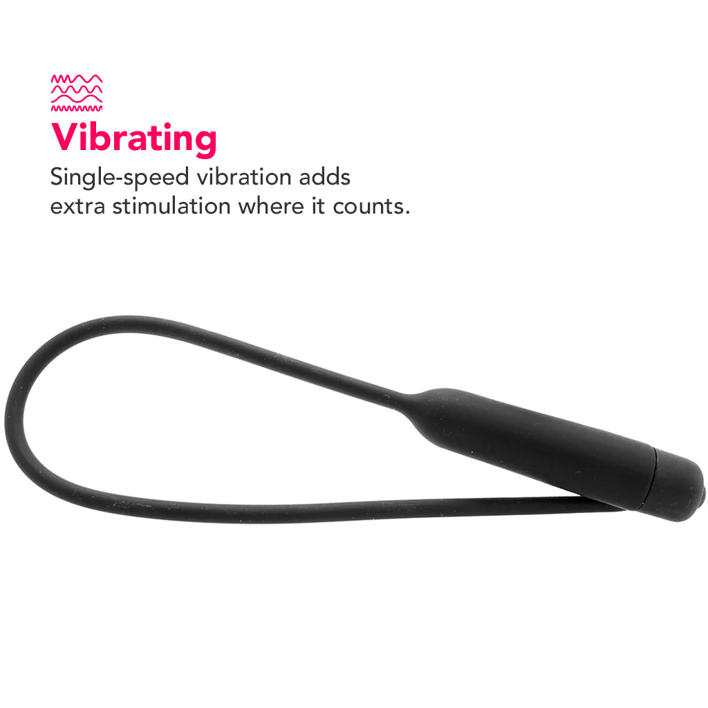 Ouch! Vibrating Extra Long Silicone Urethral Sound PinkCherry Ouch! Vibrating Extra Long Silicone Urethral Sound PinkCherry
