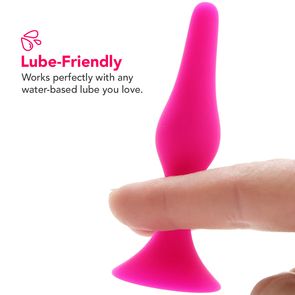 Luxe Beginner Silicone Butt Plug Kit in Pink PinkCherry Luxe Beginner Silicone Butt Plug Kit in Pink PinkCherry
