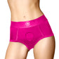 Ouch! Vibrating Pink Strap-on Brief in XS/S