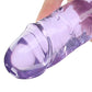 RealRock Crystal Clear Jelly 18 Inch Double Dildo in Purple