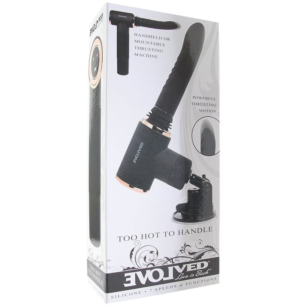 Evolved TOO HOT TO HANDLE USB Rechargeable Thrusting Vibe With Stand