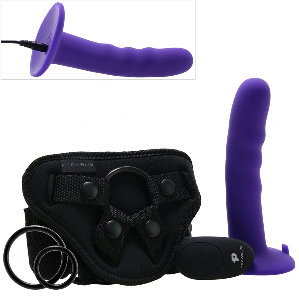 Pegasus Curved Wave 6 Inch Vibrating Pegging Set PinkCherry Pegasus Curved Wave 6 Inch Vibrating Pegging Set PinkCherry