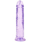 RealRock Crystal Clear Jelly 8 Inch Dildo in Purple