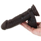 Dr. Skin 9 Inch Thick Posable Ballsy Dildo in Chocolate