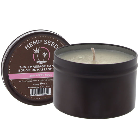 3-in-1 Massage Candle 6oz/170g in Zen Berry Rose