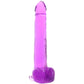 Size Queen 10 Inch Jelly Dildo in Purple