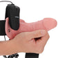 Real Rock Hollow Vibrating 6 Inch Strap-On in White