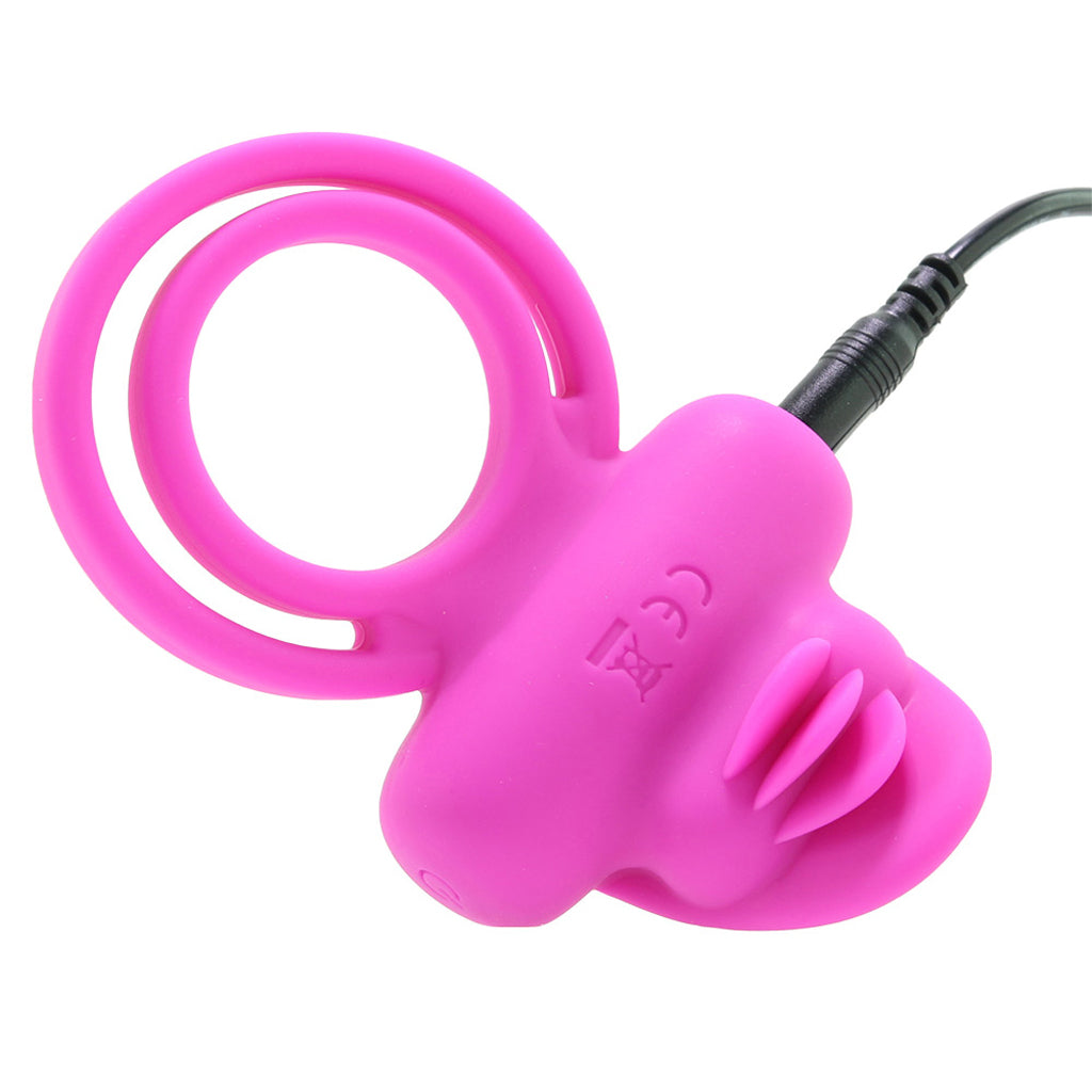 Dual Clit Flicker Vibrating Cock Ring in Pink PinkCherry Dual Clit Flicker Vibrating Cock Ring in Pink PinkCherry