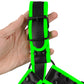 Ouch! Glow in the Dark Buckle Bulldog Harness in L/XL
