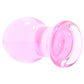 Crystal Premium Glass Small Butt Plug in Pink