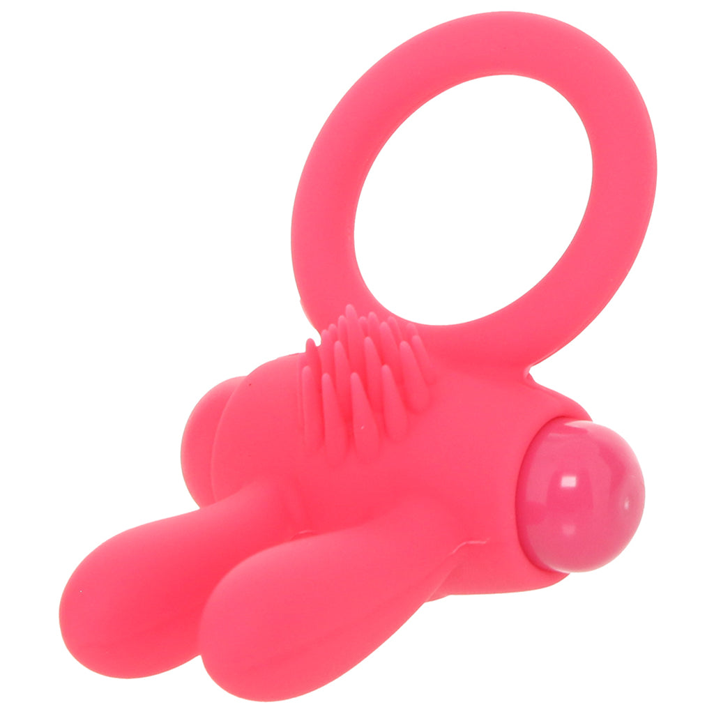 Neon Rabbit Vibrating Cock Ring in Pink PinkCherry Neon Rabbit Vibrating Cock Ring in Pink PinkCherry