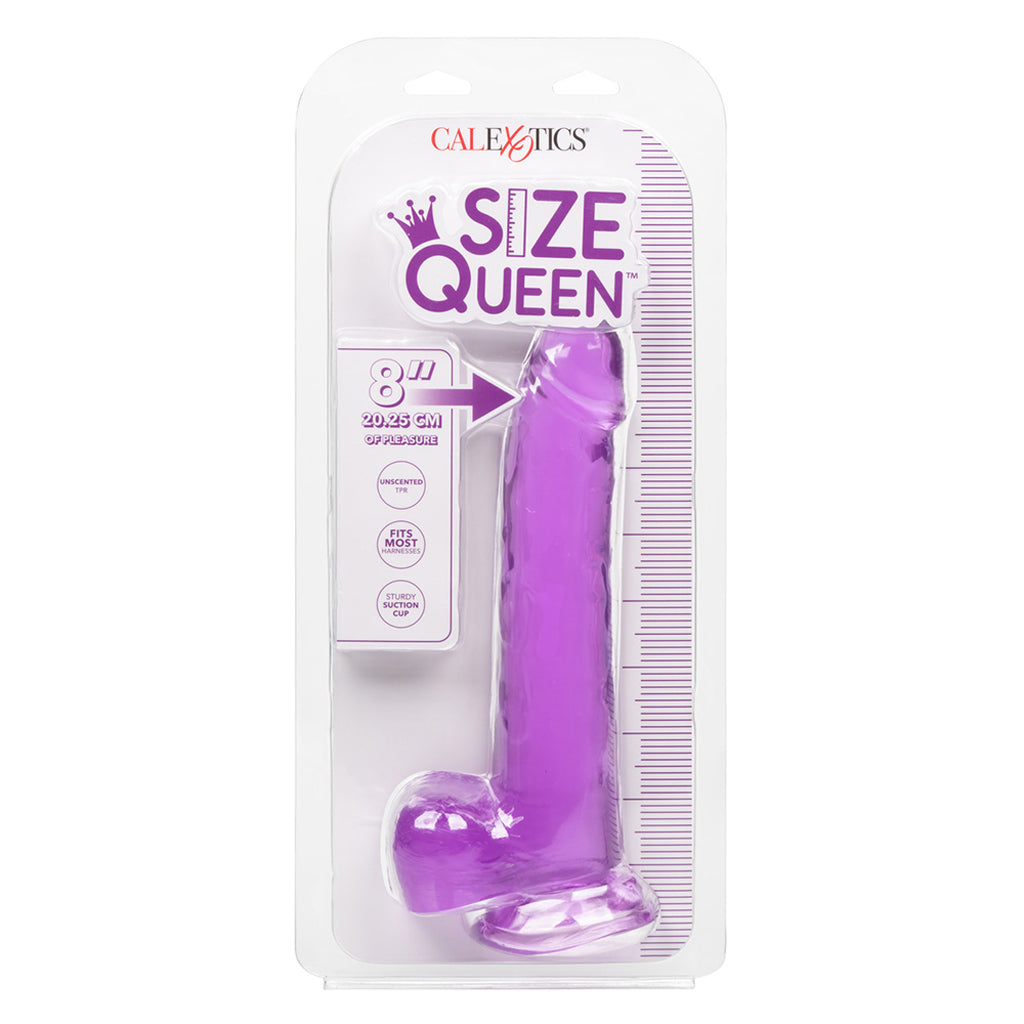 Size Queen 8 Inch Jelly Dildo in Purple PinkCherry Size Queen 8 Inch Jelly Dildo in Purple PinkCherry