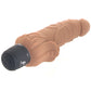 PowerCock 7 Inch Vibe with Clitoral Stimulator in Mocha