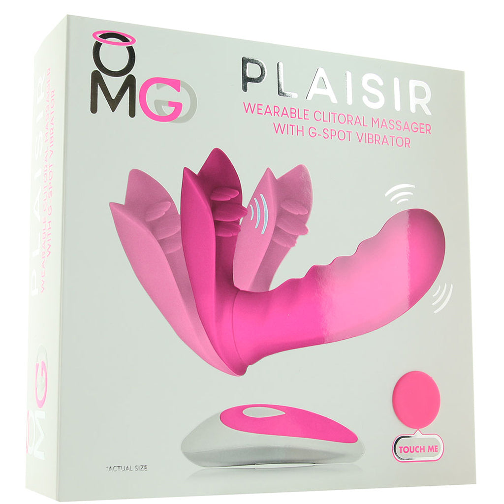 OMG Plaisir Wearable Clitoral & G-spot Vibe in Pink PinkCherry OMG Plaisir Wearable Clitoral & G-spot Vibe in Pink PinkCherry