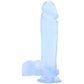 Crystal Jellies 8 Inch Realistic Ballsy Cock in Clear