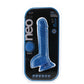 Neo Elite 9 Inch Dual Density Silicone Cock in Blue
