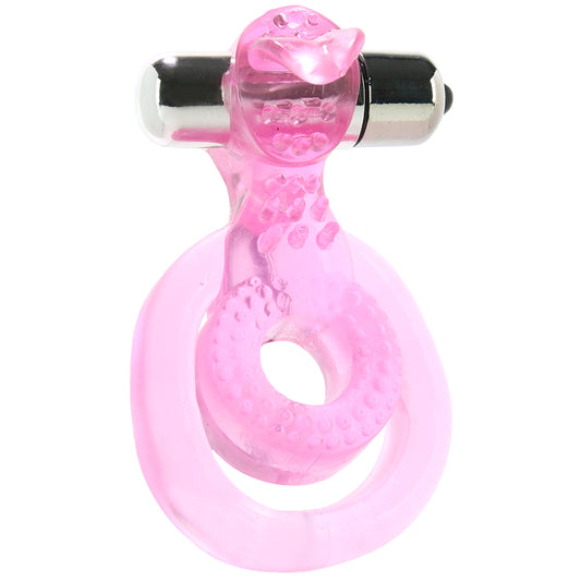 PinkCherry Dual Clit Flicker Cock Ring