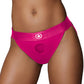 Ouch! Vibrating Pink Open Back Panty Harness in M/L