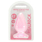 RealRock Crystal Clear Jelly 4.5 Inch Butt Plug in Pink