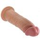 King Cock Elite Dual Density 8 Inch Silicone Vibe in Tan