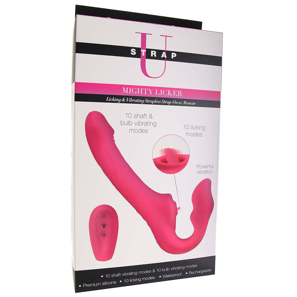 Strap U Mighty Licker Strapless Strap-On Vibe PinkCherry Strap U Mighty Licker Strapless Strap-On Vibe PinkCherry