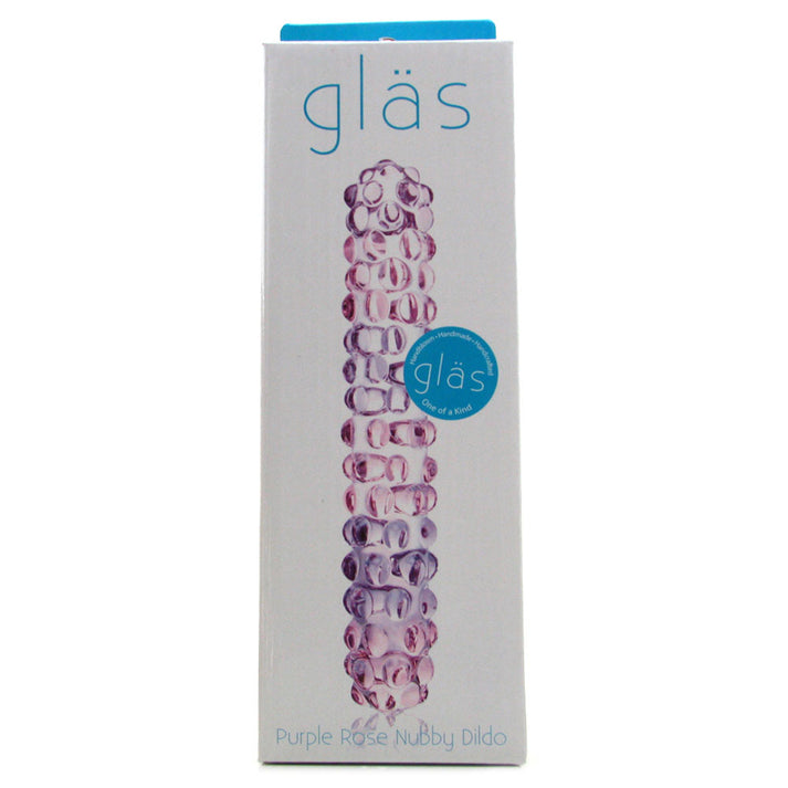 Glas Purple Rose Nubby Dildo main image 1