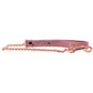 Lockable Leather Collar and Leash in Pink Snake Print