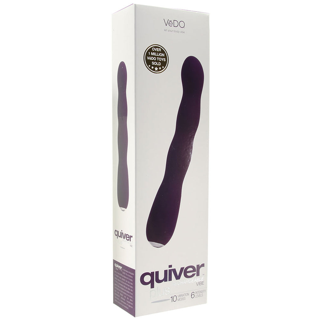 Quiver Plus Rechargeable Vibe in Deep Purple PinkCherry Quiver Plus Rechargeable Vibe in Deep Purple PinkCherry