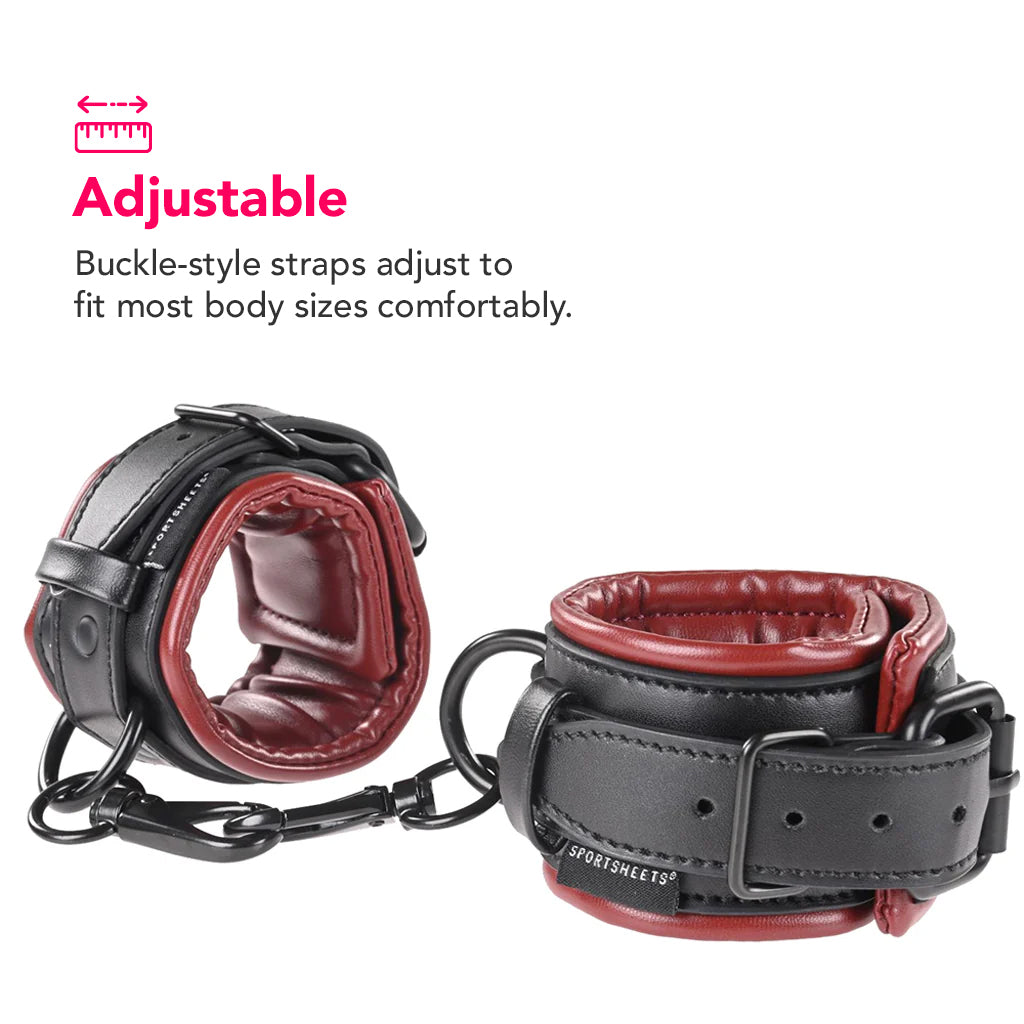 Thigh and Wrist Cuff Set - Black