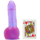 Crystal Jellies 7 Inch Realistic Cock with Balls in Purple