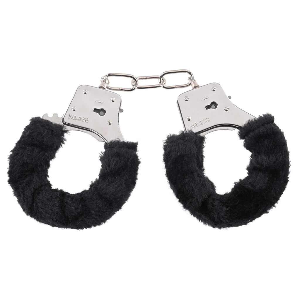Black Furry Hand Cuffs