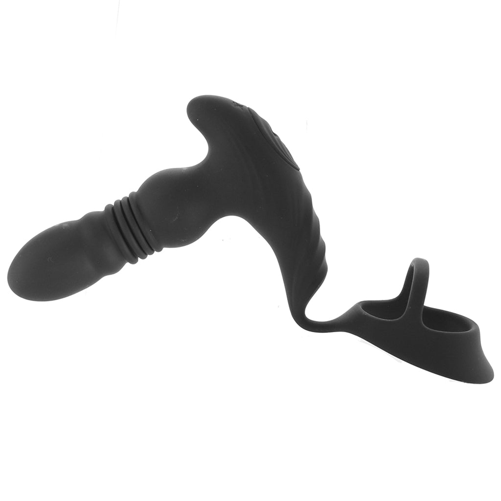 Thunder Plugs Thrusting Remote Plug with Cock Strap PinkCherry Thunder Plugs Thrusting Remote Plug with Cock Strap PinkCherry