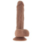 Silicone Studs Dual Density 5 Inch Dildo in Brown
