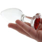 Adam & Eve Red Heart Gem Glass Plug in Large
