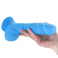 Neo Elite 9 Inch Dual Density Silicone Cock in Blue