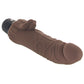 PowerCock 7 Inch Vibe with Clitoral Stimulator in Brown